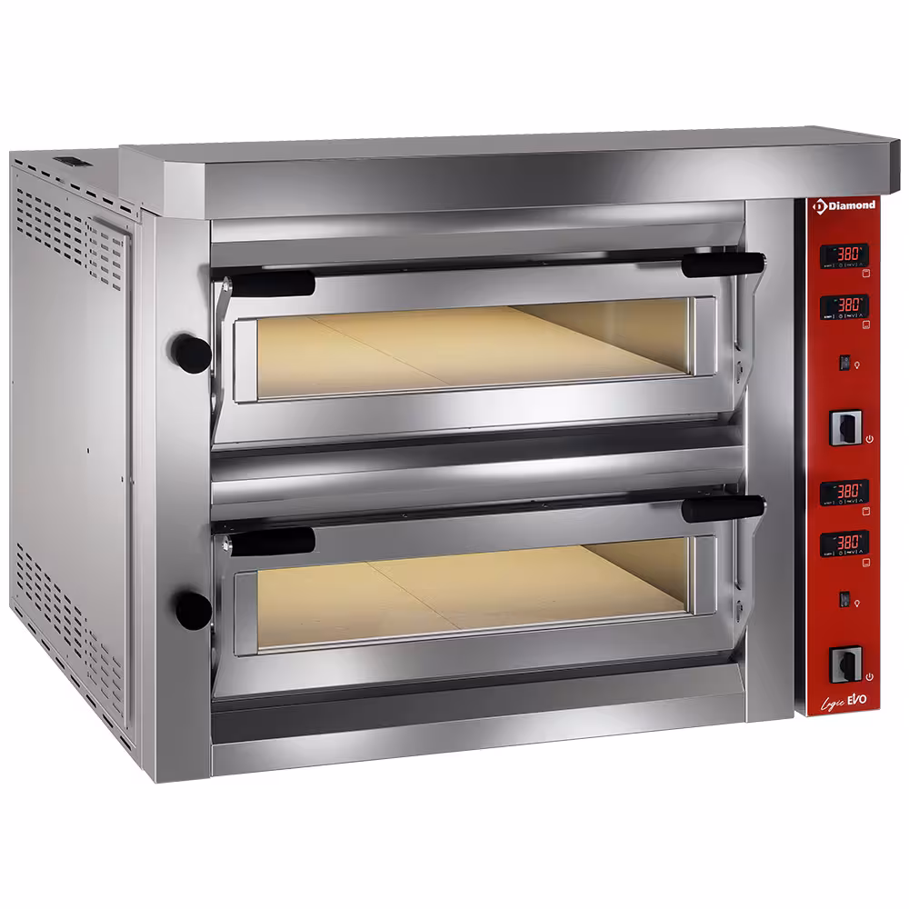 Four électrique à pizzas,  2x 4 pizzas - équipement professionnel de qualité