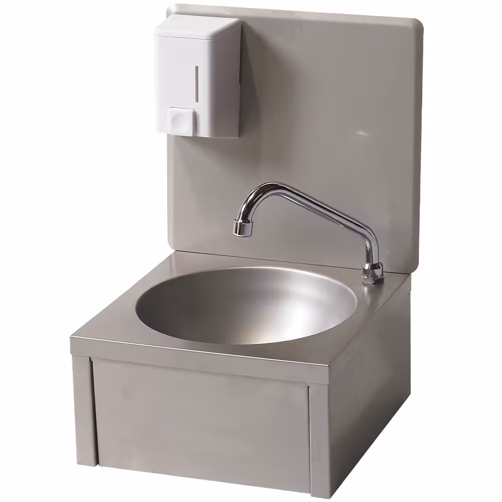 Lave-mains mural avec distributeur de savon 500ml - cuisine professionnel de qualité