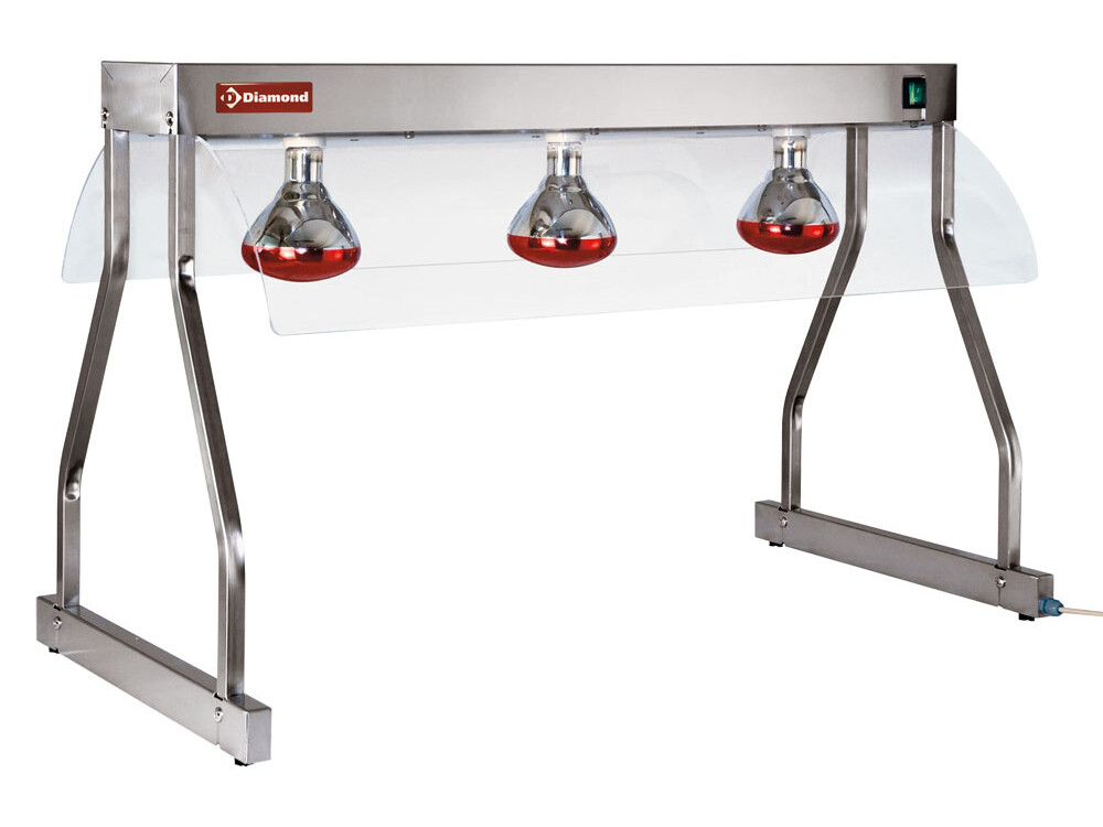 Pont chauffant,  lampes infrarouges (3x 250 W) - restauration professionnel de qualité