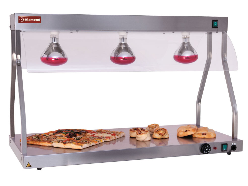 Pont et top chauffants, lampes infrarouges (3x 250 W) - équipement professionnel de qualité