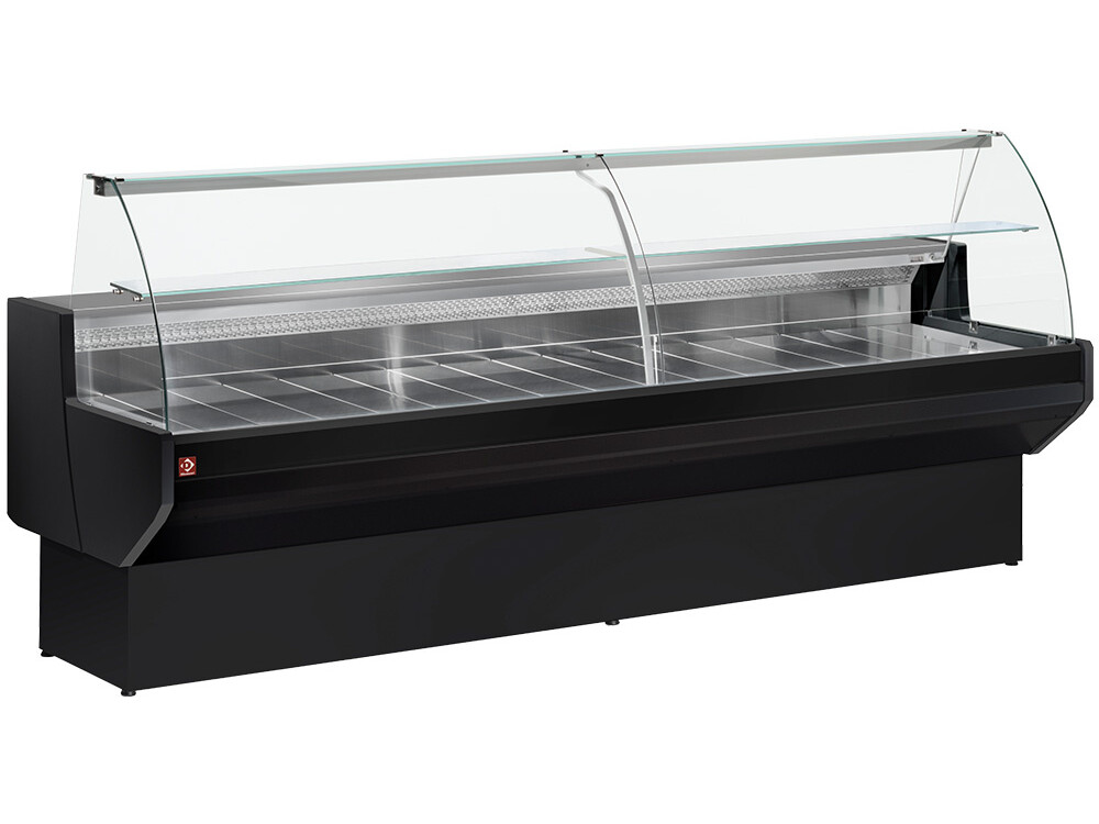 Comptoir vitrine réfrigéré à vitre bombée, ventilé... - équipement professionnel de qualité