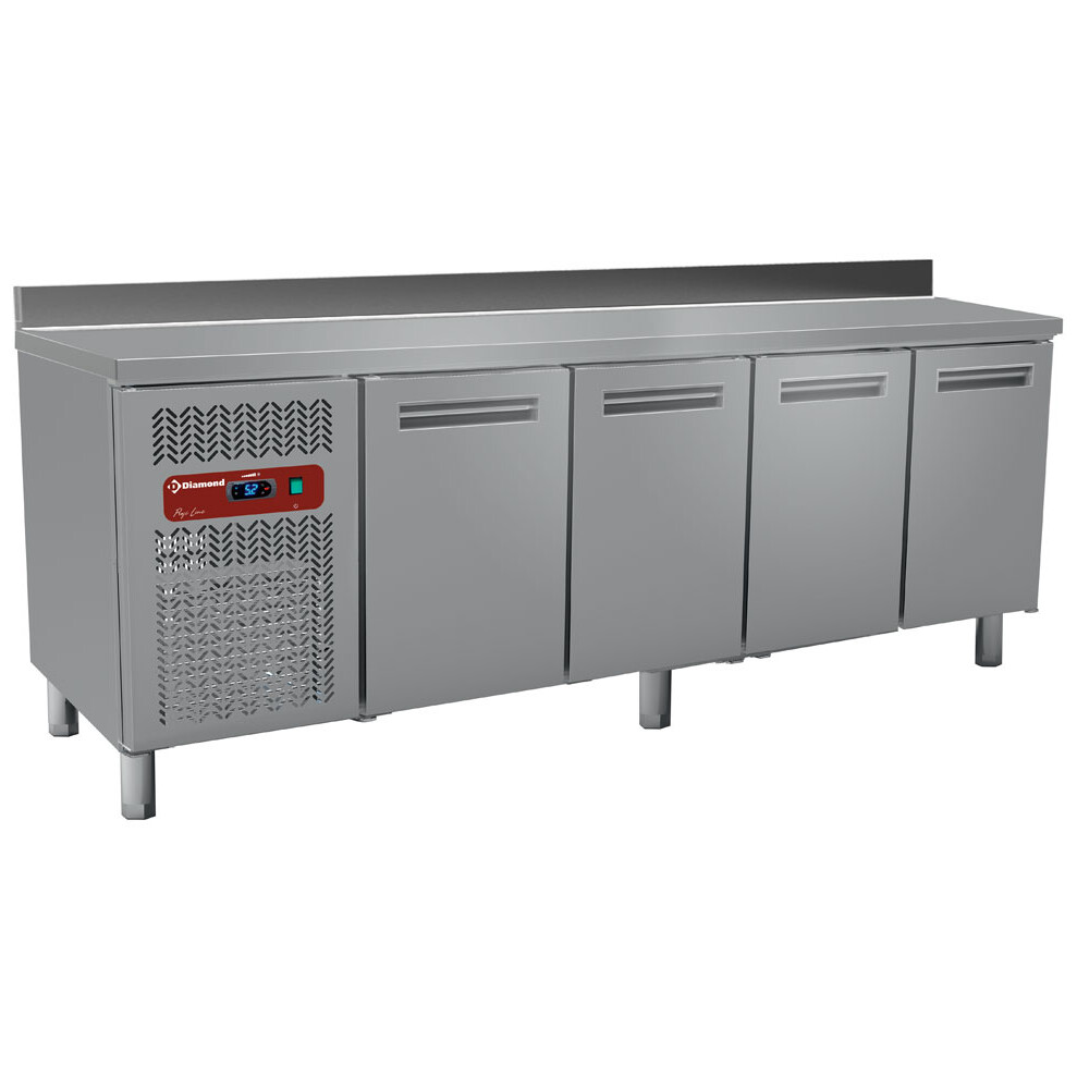 Table frigorifique,  ventilée,  4 portes 1/1 (550 Lit.) - professionnel professionnel de qualité