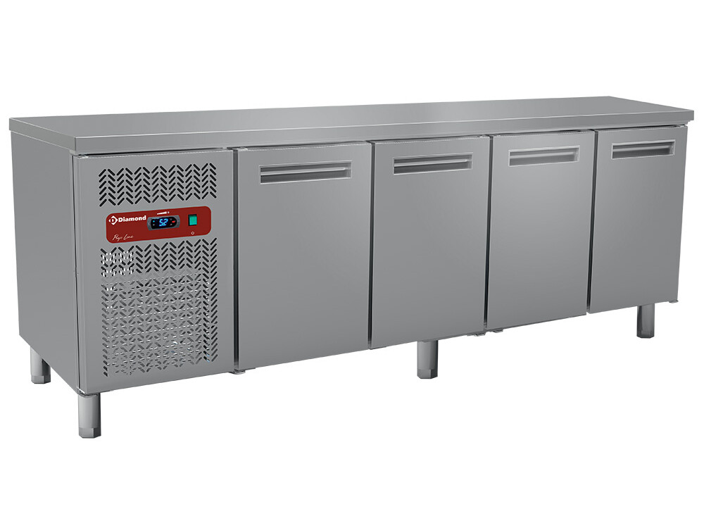 Table frigorifique, ventilée, 4 portes 1/1 (550 Lit.) - cuisine professionnel de qualité