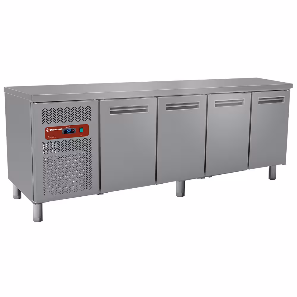 Table frigorifique,  ventilée,  4 portes 1/1 (550 Lit.) - cuisine professionnel de qualité