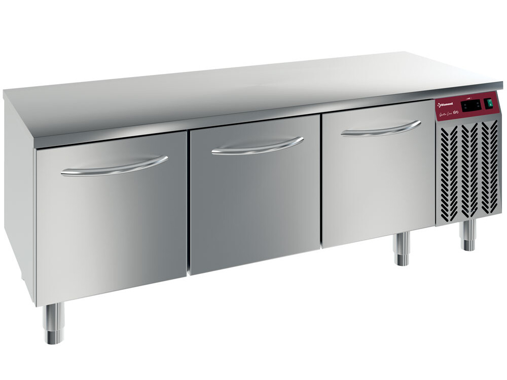 Soubassement réfrigéré,  3 tiroirs 1/2 + 1/3 h200 mm - cuisine professionnel de qualité