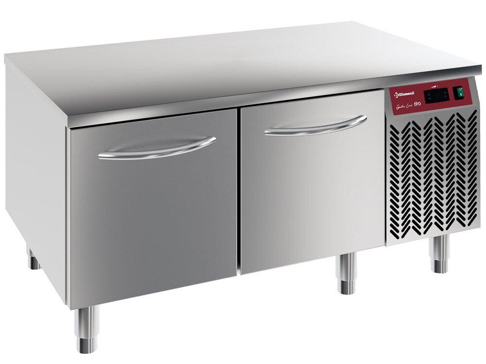 Soubassement réfrigéré, 2 tiroirs 1/1 h.200 mm - restauration professionnel de qualité