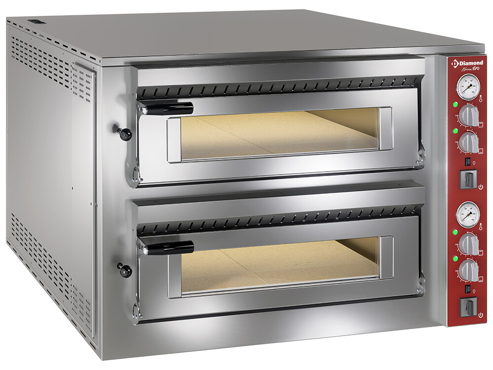 Four électrique 2x 6 pizzas - cuisine professionnel de qualité