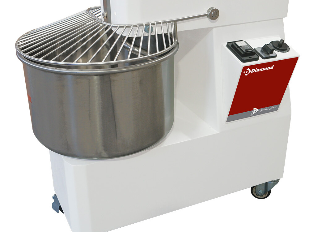 Pétrin à spirale 53 litres, 2 vitesses, timer, sur r... - professionnel professionnel de qualité