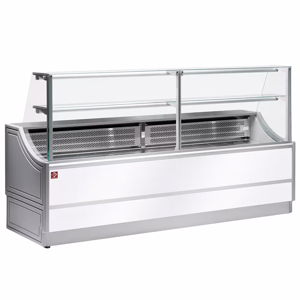 Comptoir vitrine réfrigérée à vitre droite 90°, ave... - restauration professionnel de qualité