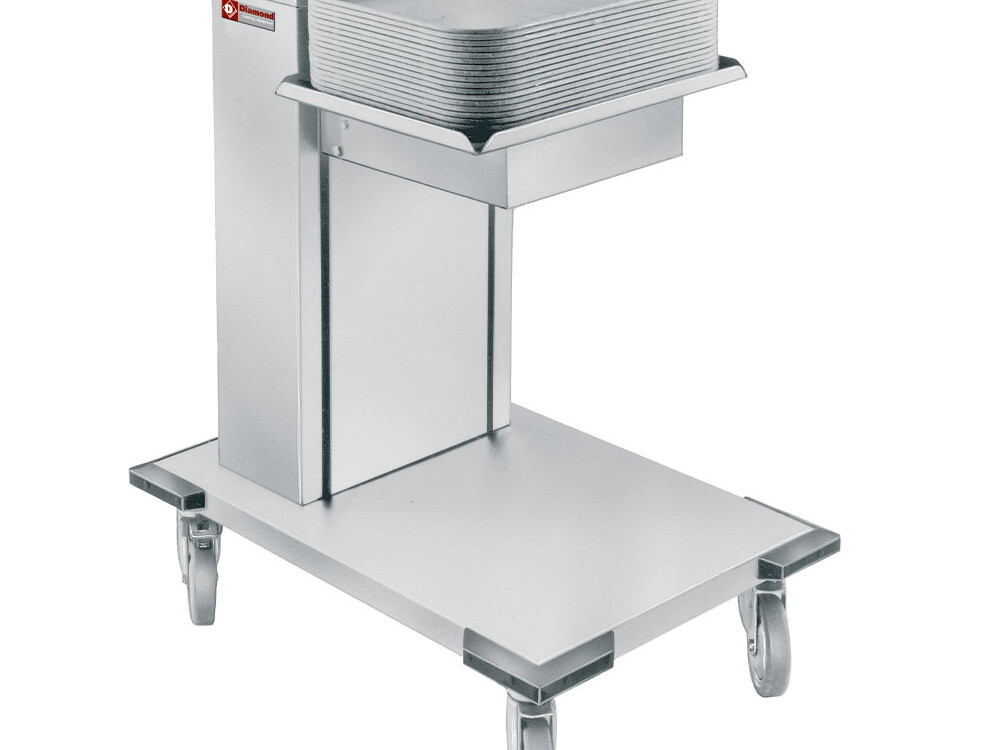 Chariot neutre à ressorts pour plateaux - cuisine professionnel de qualité