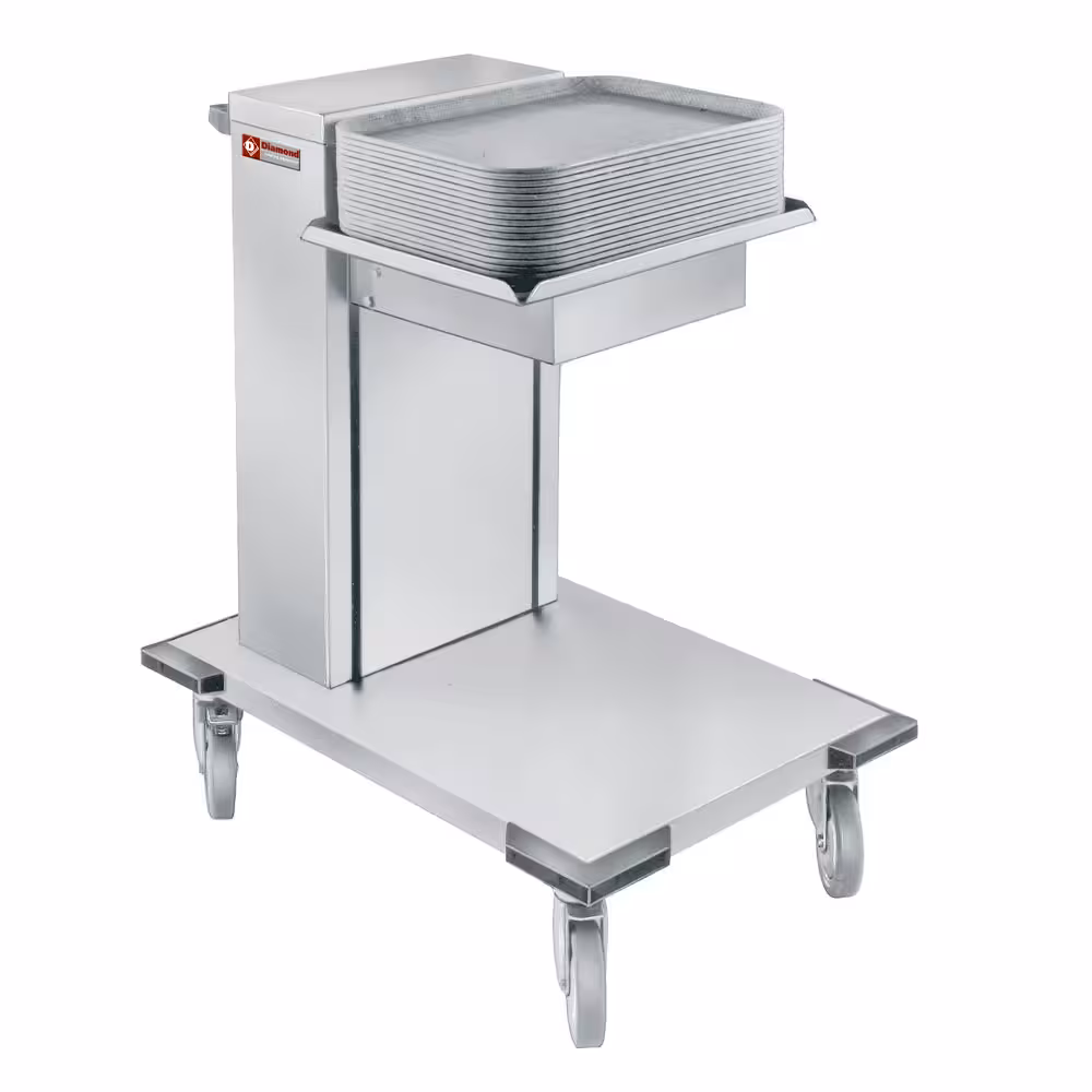 Chariot neutre à ressorts pour plateaux - cuisine professionnel de qualité