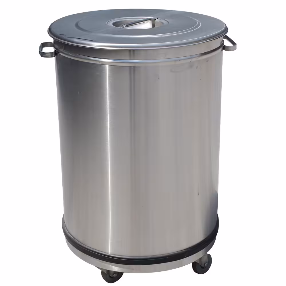 Poubelle avec couvercle sur roues - 50 litres - équipement professionnel de qualité