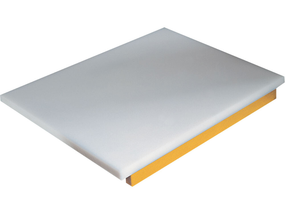Planche de découpe en polyéthylène pour poulet (jaune) - cuisine professionnel de qualité