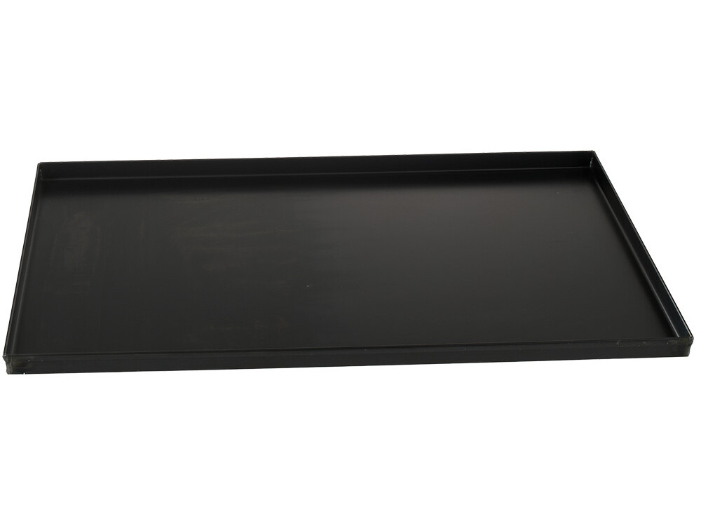 Plaque en tôle noire 600x400 bord droit 20 mm - restauration professionnel de qualité