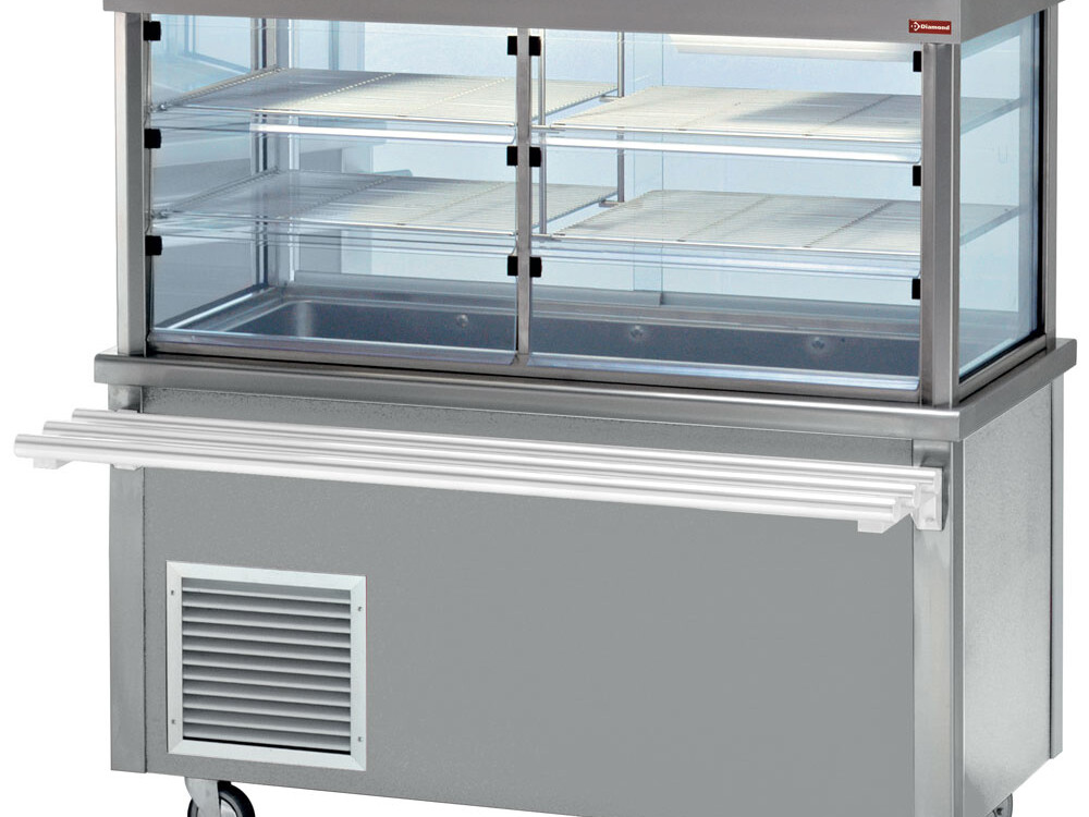 Elément vitrine et top refrigéré sur armoire frigoritique - équipement professionnel de qualité