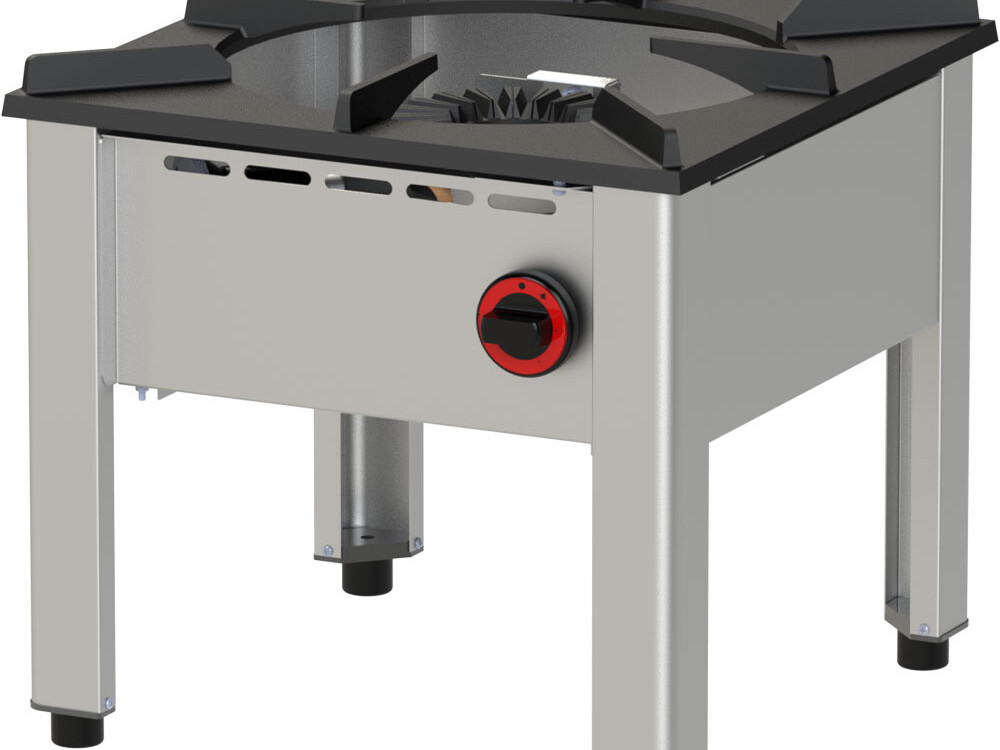 Réchaud bas à gaz, 1 feu (13Kw) - cuisine professionnel de qualité