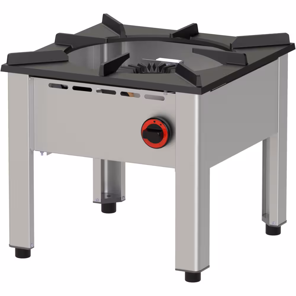 Réchaud bas à gaz,  1 feu (13Kw) - cuisine professionnel de qualité