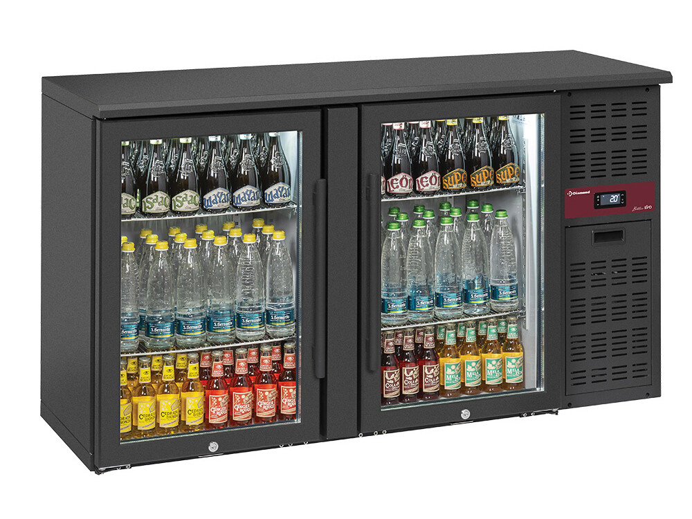 Refroidisseur de bouteilles 2 portes vitrées, 320 litre... - professionnel professionnel de qualité