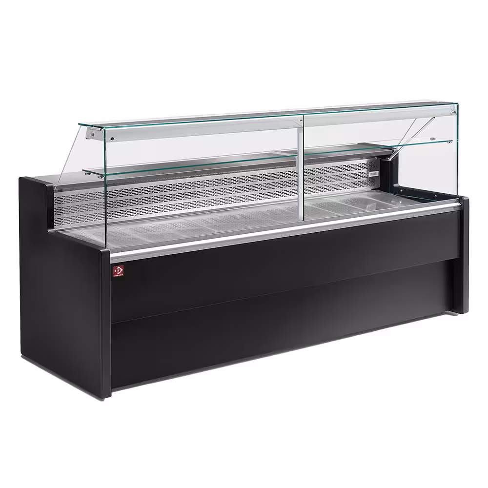 Comptoirs vitrine réfrigérés à vitre droite 90°,  av... - restauration professionnel de qualité