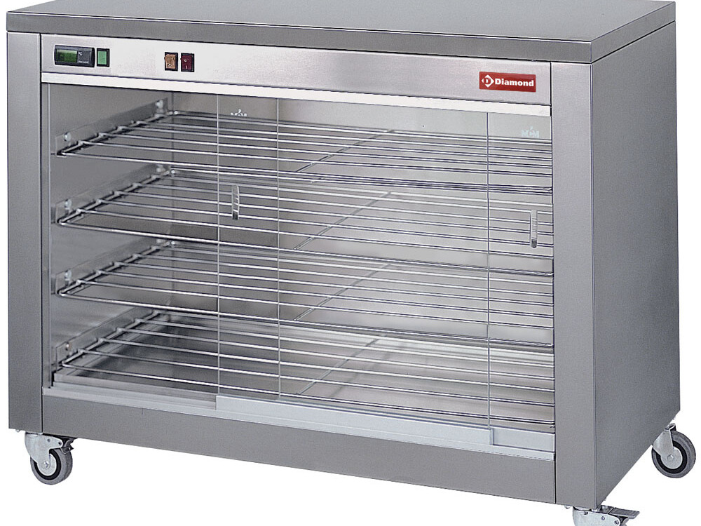 Armoire vitrine chauffante 60 poulets,  sur roues - restauration professionnel de qualité