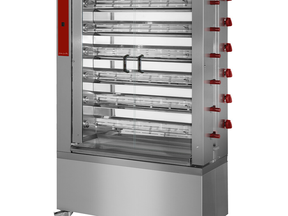 Rôtissoire gaz 6 broches (36 poulets) - restauration professionnel de qualité