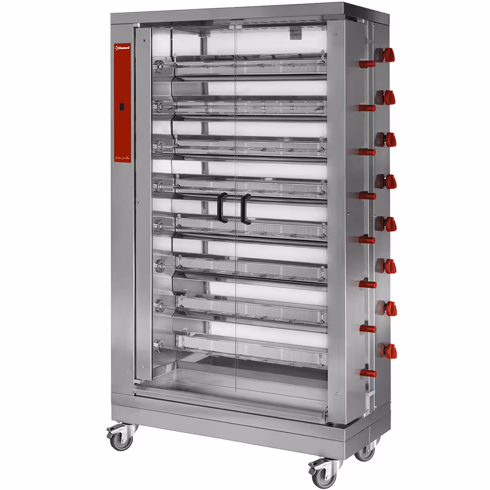 Rôtissoire gaz 8 broches (48 poulets) - professionnel professionnel de qualité