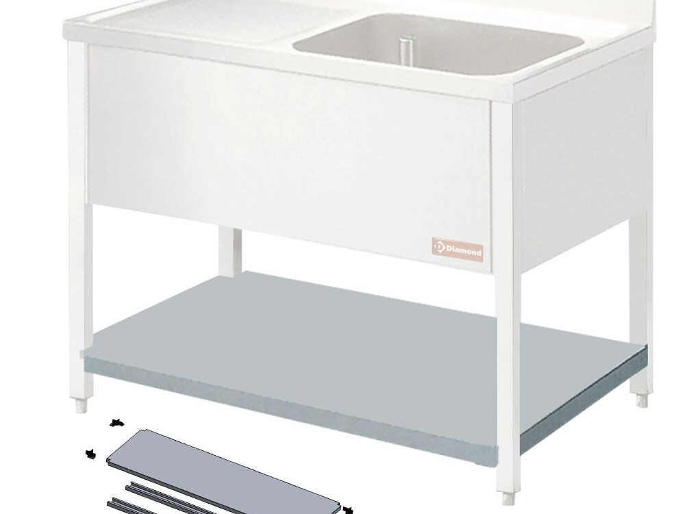 Tablette inférieure pour plonge démontable - cuisine professionnel de qualité