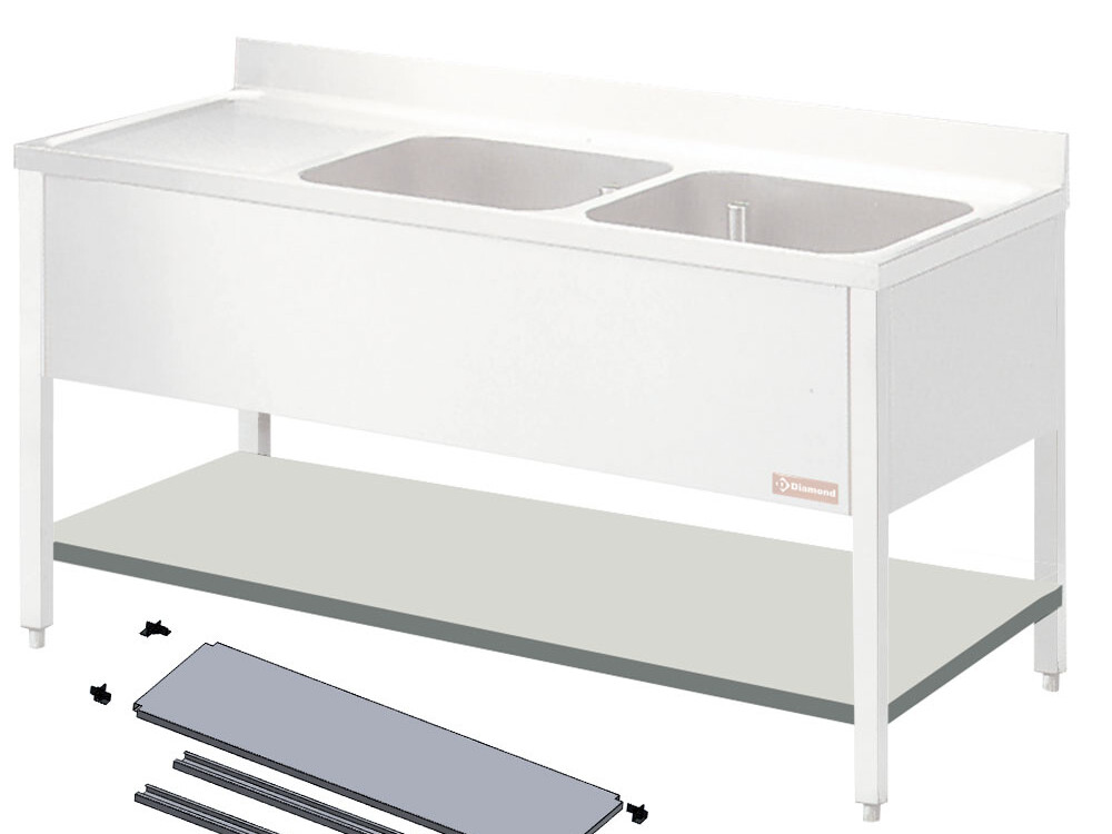 Tablette inférieure pour plonge démontable - équipement professionnel de qualité