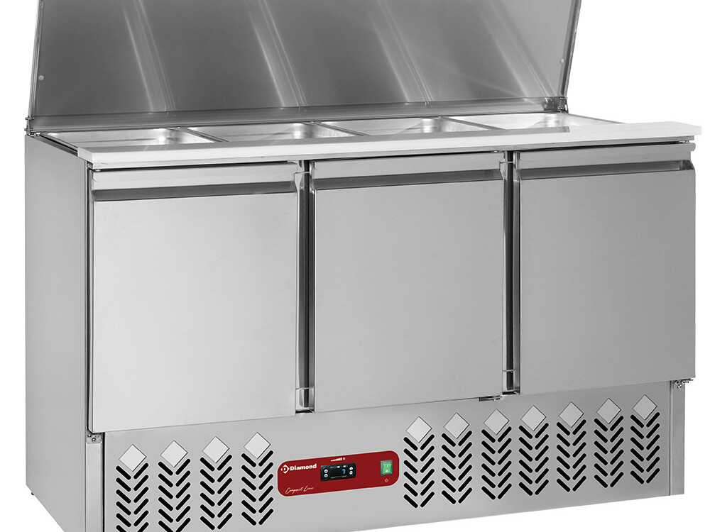 Saladettes avec couvercle 4xGN1/1-150 mm + reserve 3 pt. ... - équipement professionnel de qualité