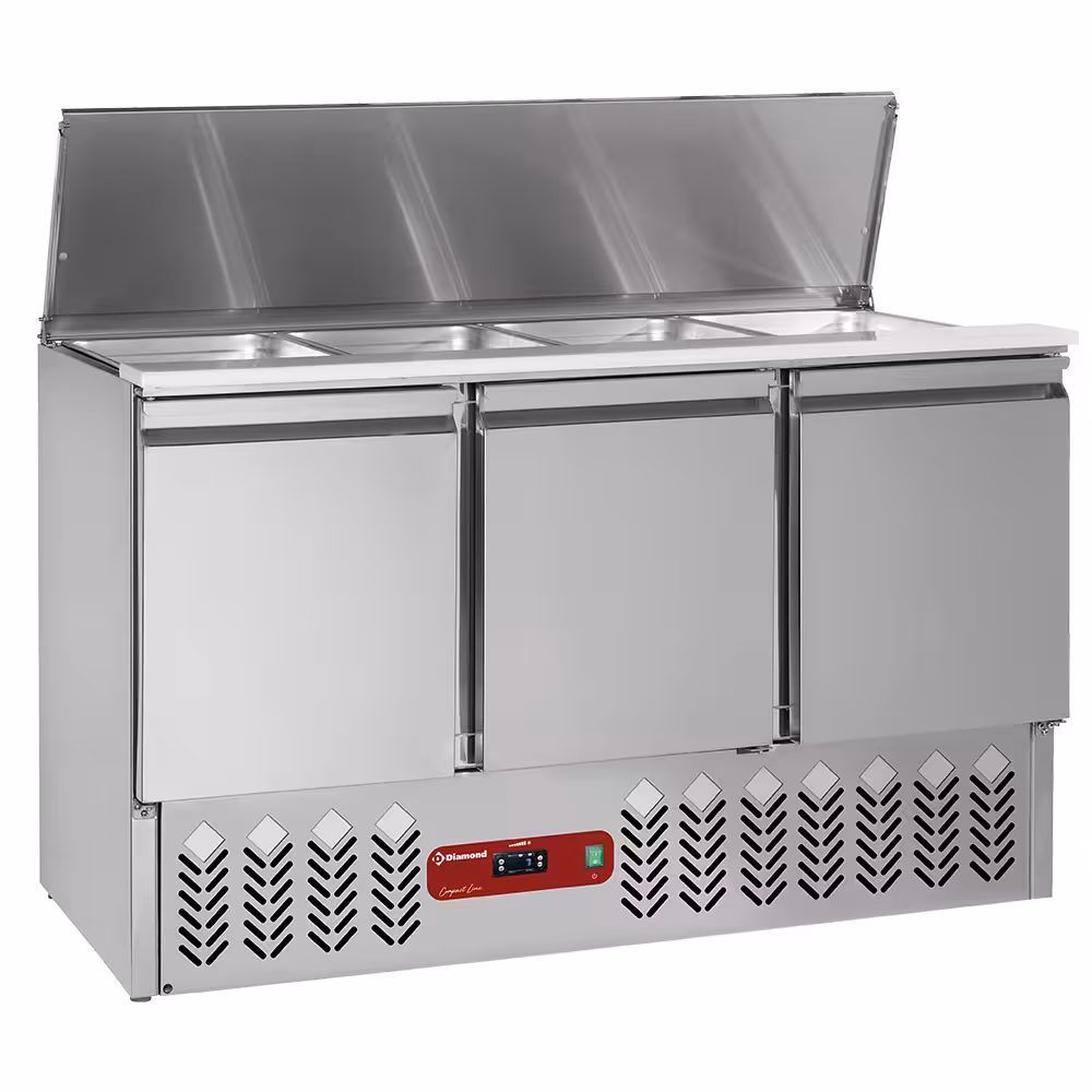 Saladettes avec couvercle 4xGN1/1-150 mm + reserve 3 pt. ... - équipement professionnel de qualité