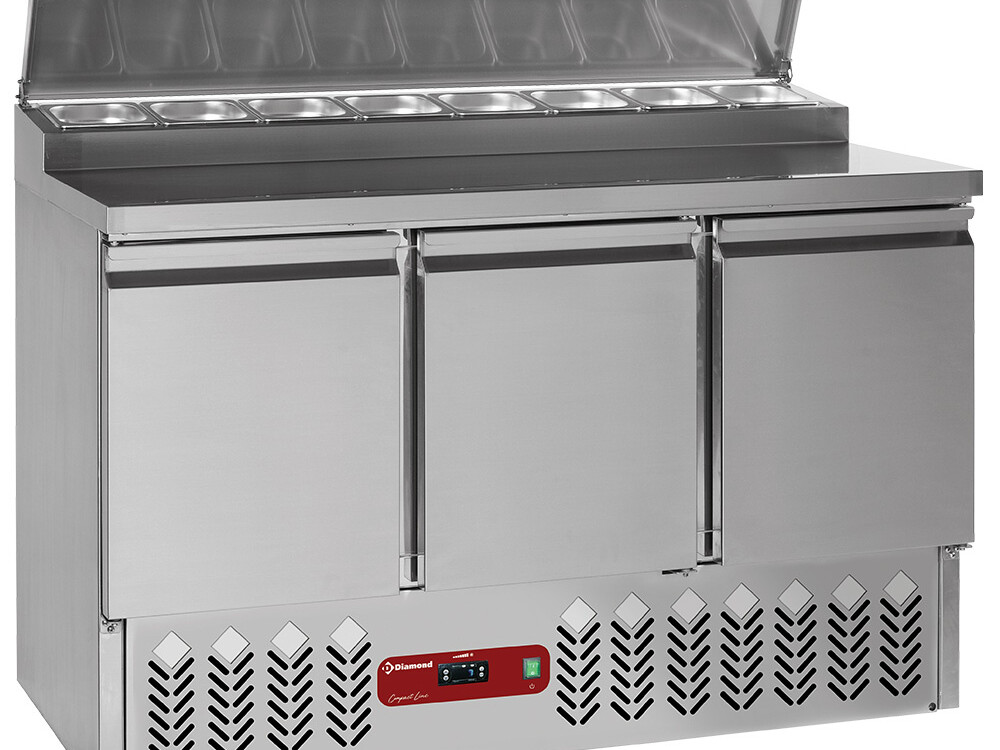 Table préparation frigorifique 3 portes 1/1, 340 Lit + ... - professionnel professionnel de qualité