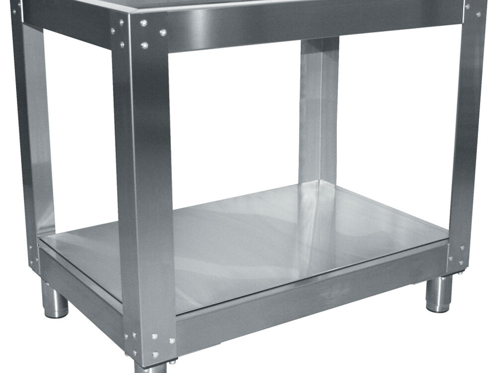 Piétement (acier inox), pour four 2x 4 pizzas pour /44R - équipement professionnel de qualité