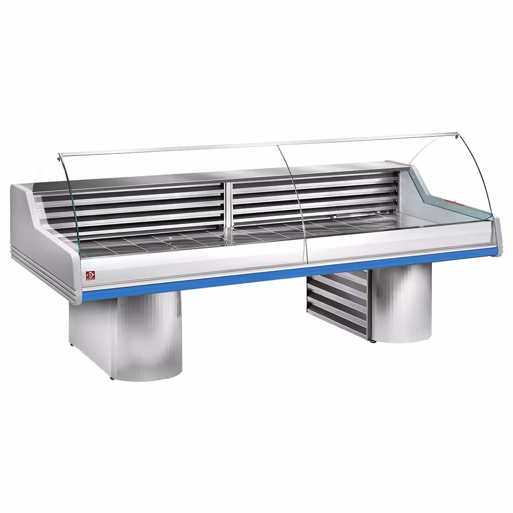 Comptoirs vitrine réfrigérés à vitre bombée, sur so... - équipement professionnel de qualité