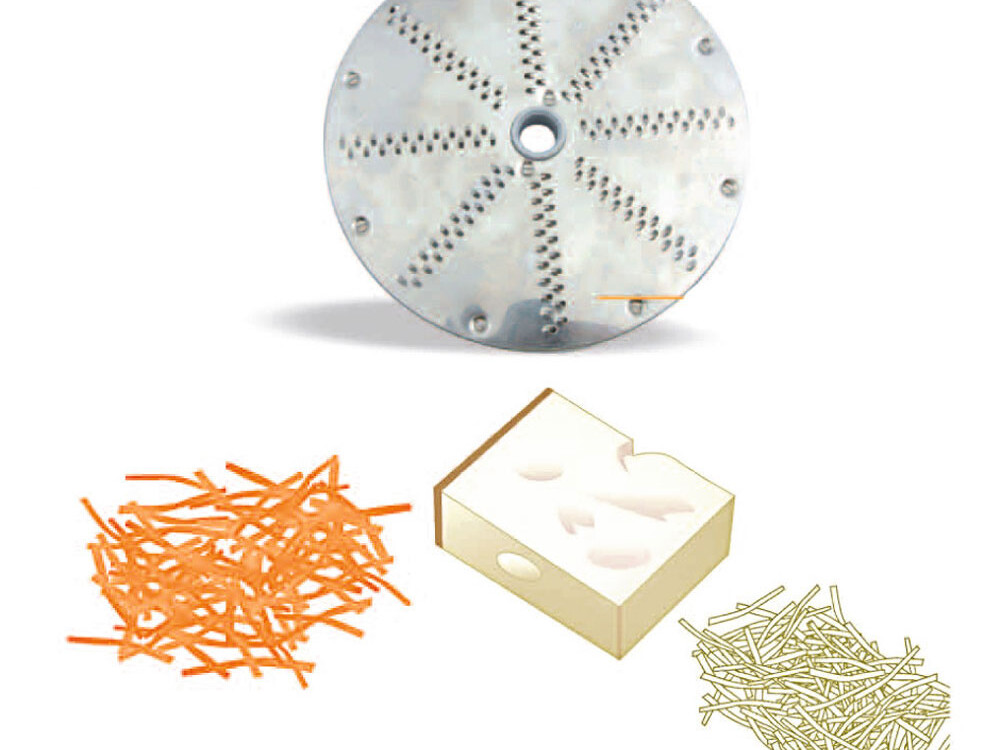Disque râpe mozzarella/fromage 4 mm - équipement professionnel de qualité