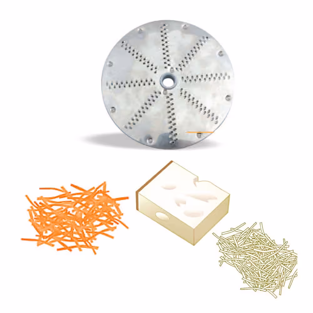 Disque râpe mozzarella/fromage 4 mm - équipement professionnel de qualité