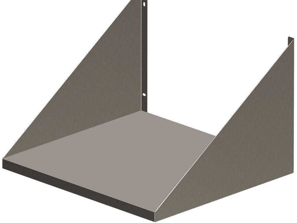 Support mural acier inox,  micro-ondes Diamond - cuisine professionnel de qualité