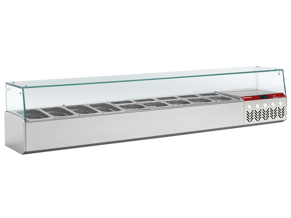 Structure réfrigérée 9x1/4,  avec vitre droite - professionnel professionnel de qualité