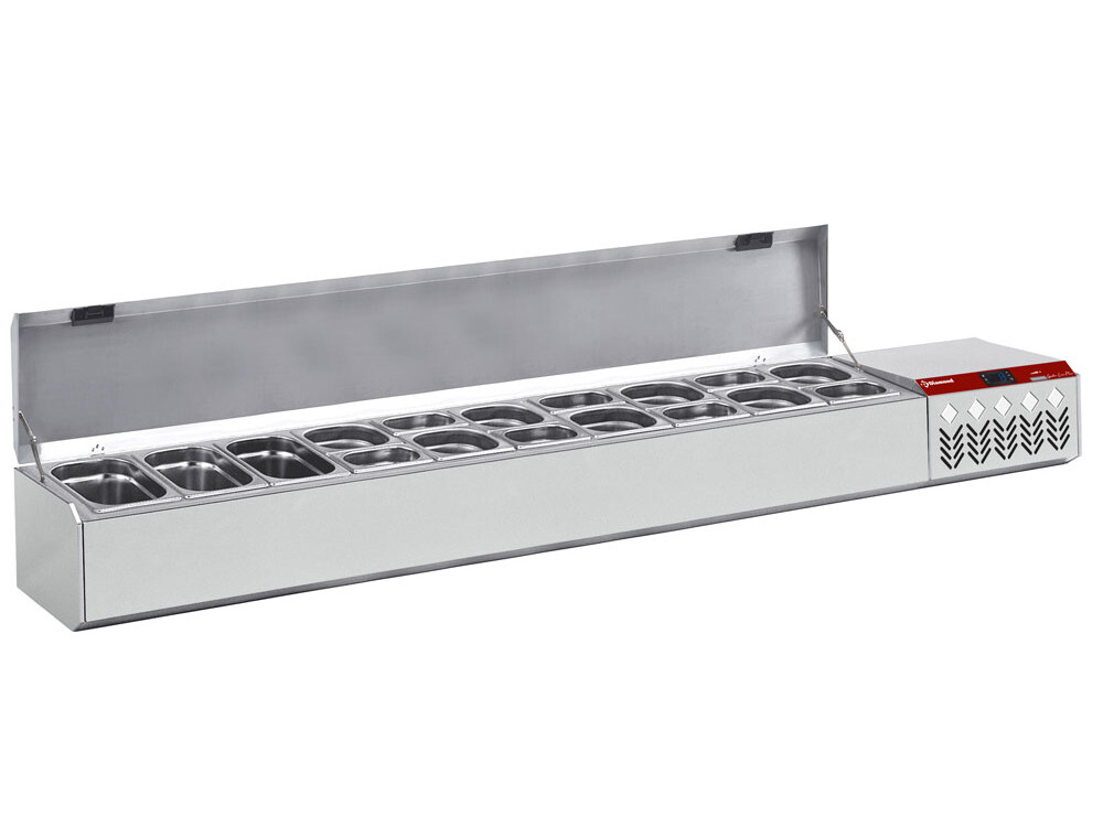 Structure réfrigérée 10x1/4,  1x1/9,  avec couvercle - équipement professionnel de qualité