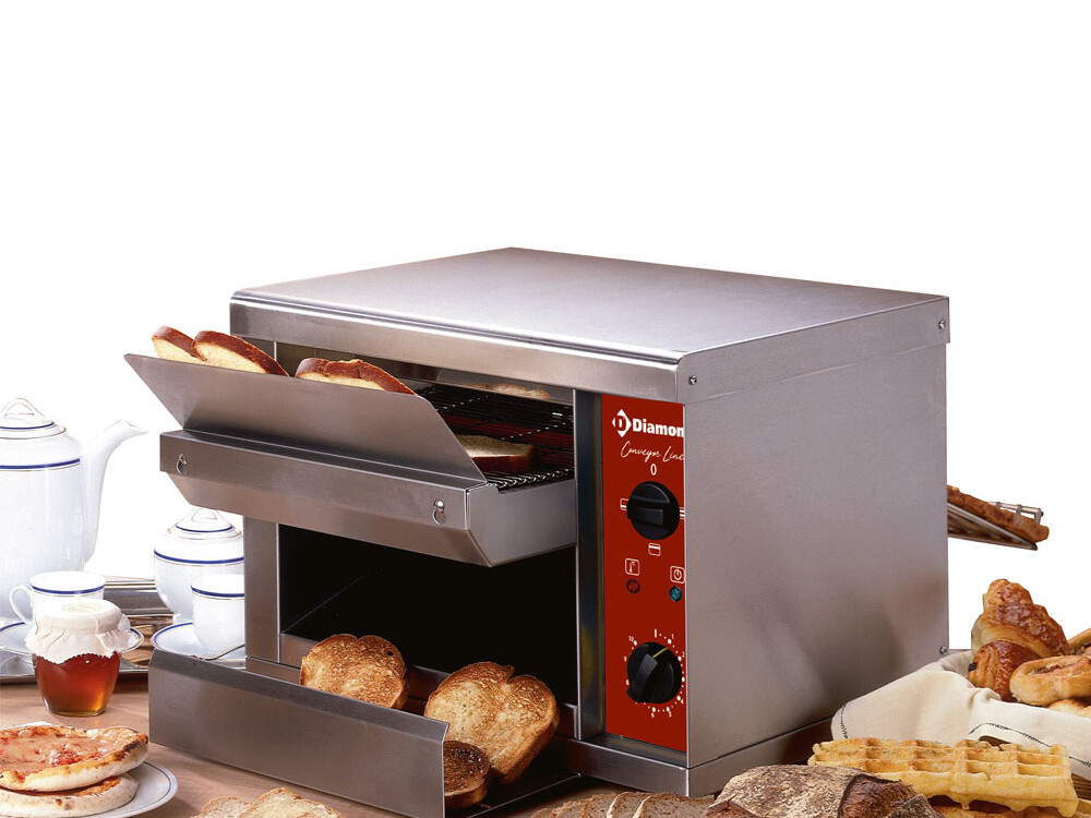 Toaster automatique, 540 toasts/heure - cuisine professionnel de qualité