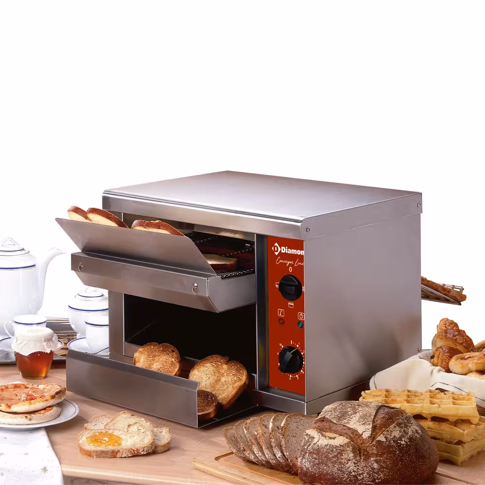 Toaster automatique,  540 toasts/heure - cuisine professionnel de qualité