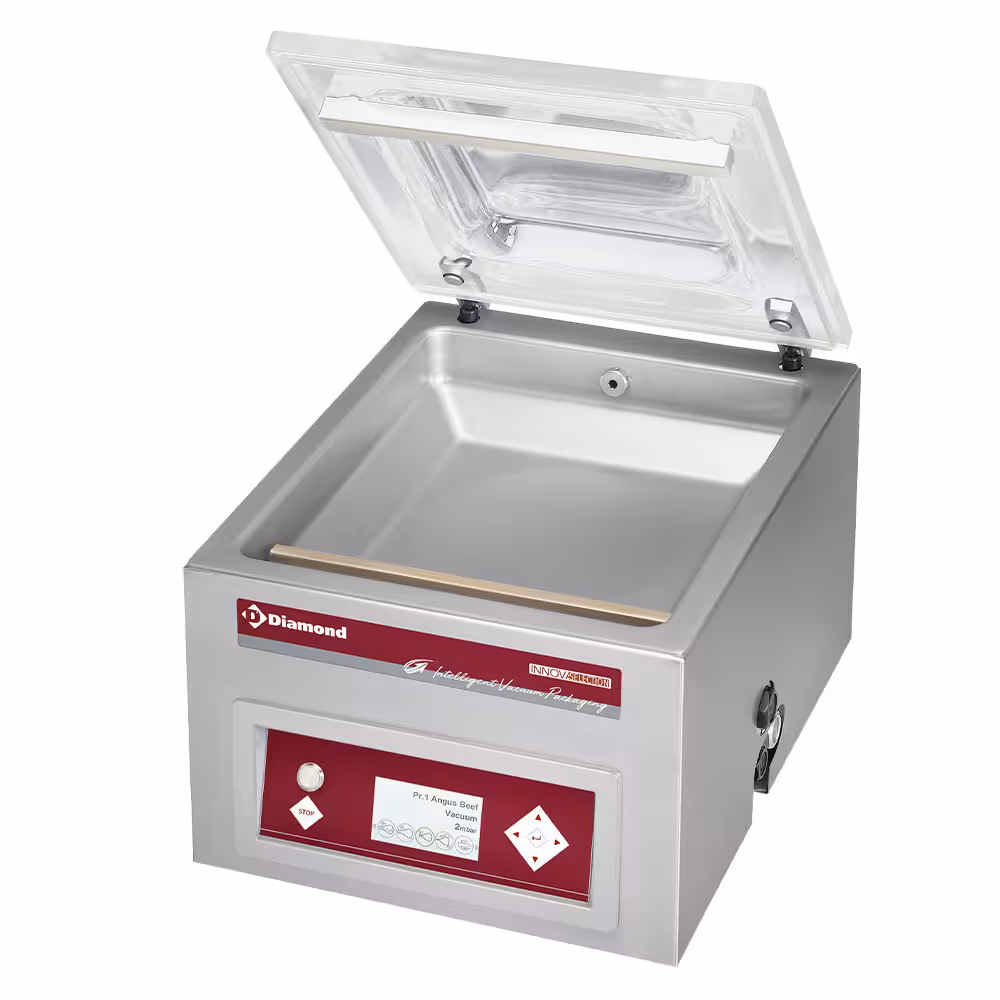 Machine sous-vide,  cuve inox mm. -16 m3/h écran - équipement professionnel de qualité