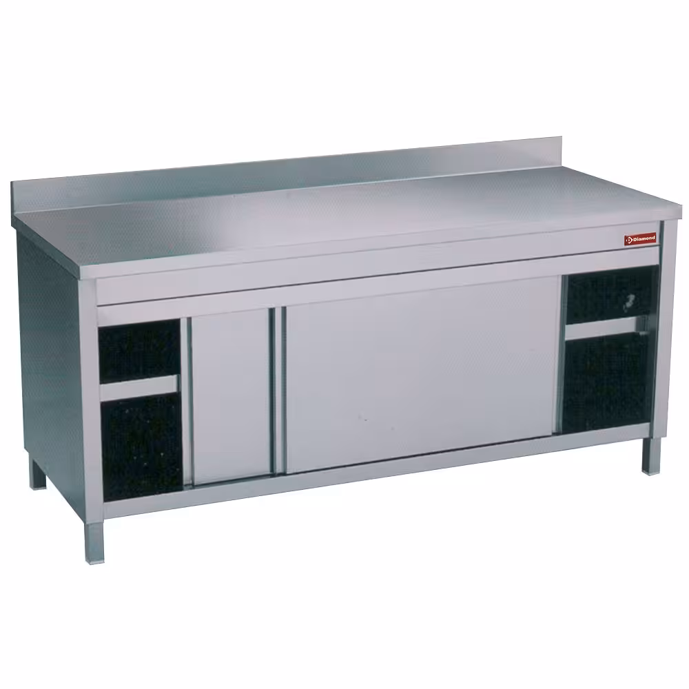 Table sur armoire portes coulissantes + ba - cuisine professionnel de qualité