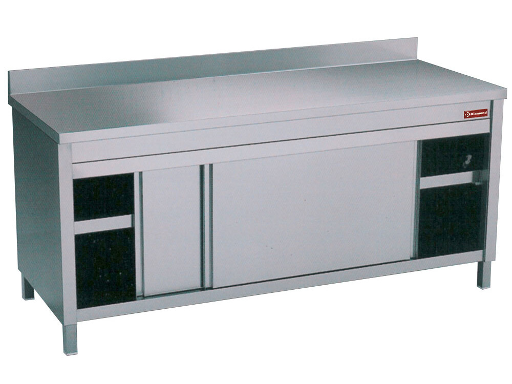 Table sur armoire 2 portes coulissantes + ba - équipement professionnel de qualité