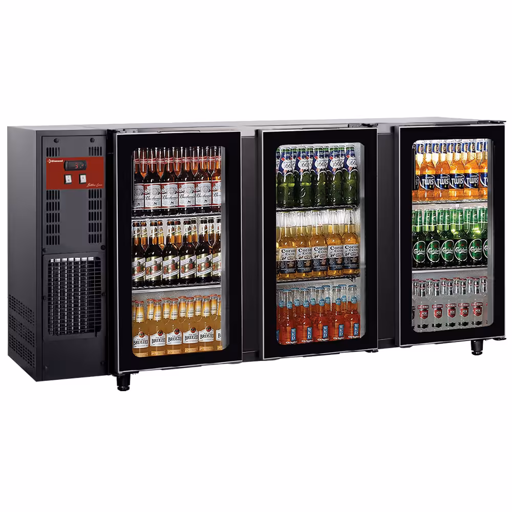 Refroidisseur de bouteilles 3 portes vitrées,  579 litres - cuisine professionnel de qualité
