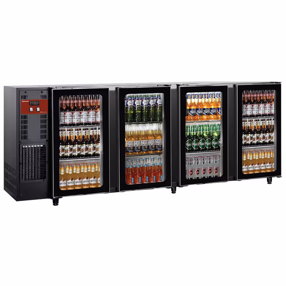 Refroidisseur de bouteilles 4 portes vitrées, 783 Lt. - équipement professionnel de qualité