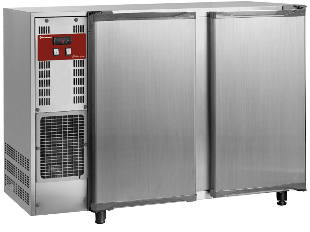 Refroidisseur de bouteilles,  acier inox,  2 portes,  375... - équipement professionnel de qualité