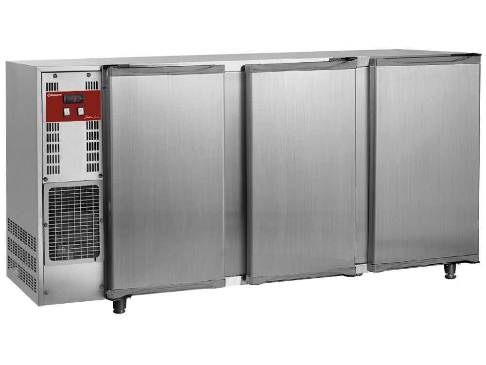 Refroidisseur de bouteilles, acier inox, 3 portes, 579... - restauration professionnel de qualité
