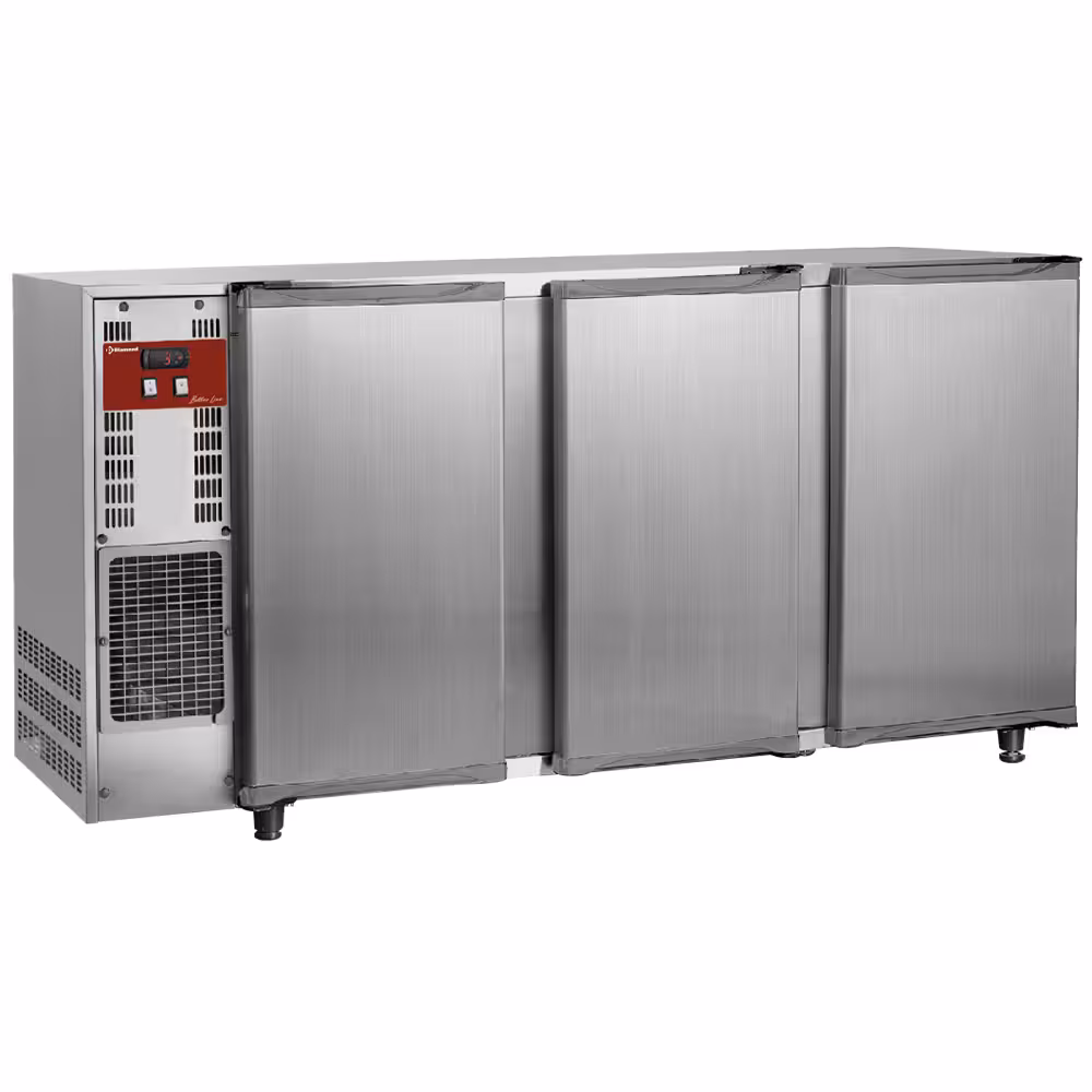 Refroidisseur de bouteilles,  acier inox,  3 portes,  579... - restauration professionnel de qualité