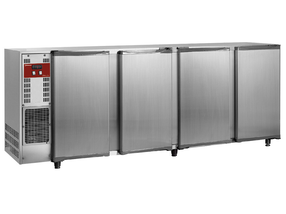Refroidisseur de bouteilles, acier inox, 4 portes, 783... - restauration professionnel de qualité