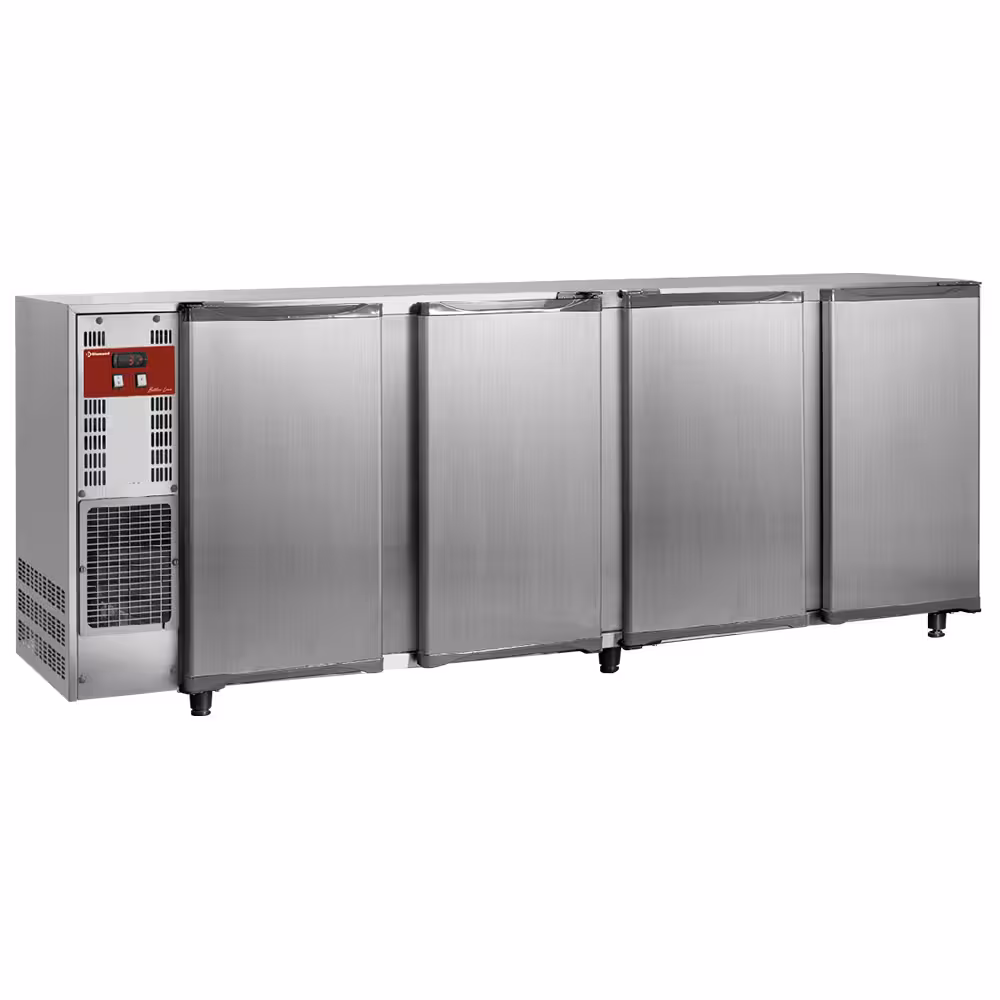 Refroidisseur de bouteilles,  acier inox,  4 portes,  783... - restauration professionnel de qualité
